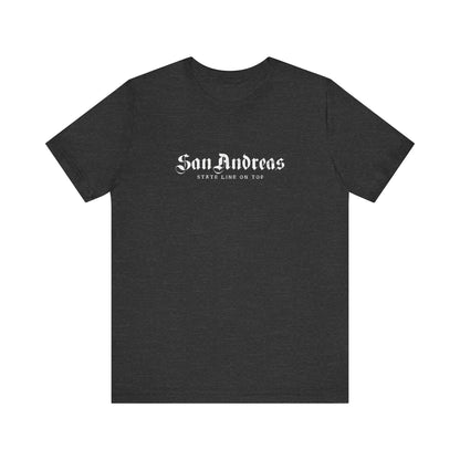 San Andreas Mens Black Tee State Line RP