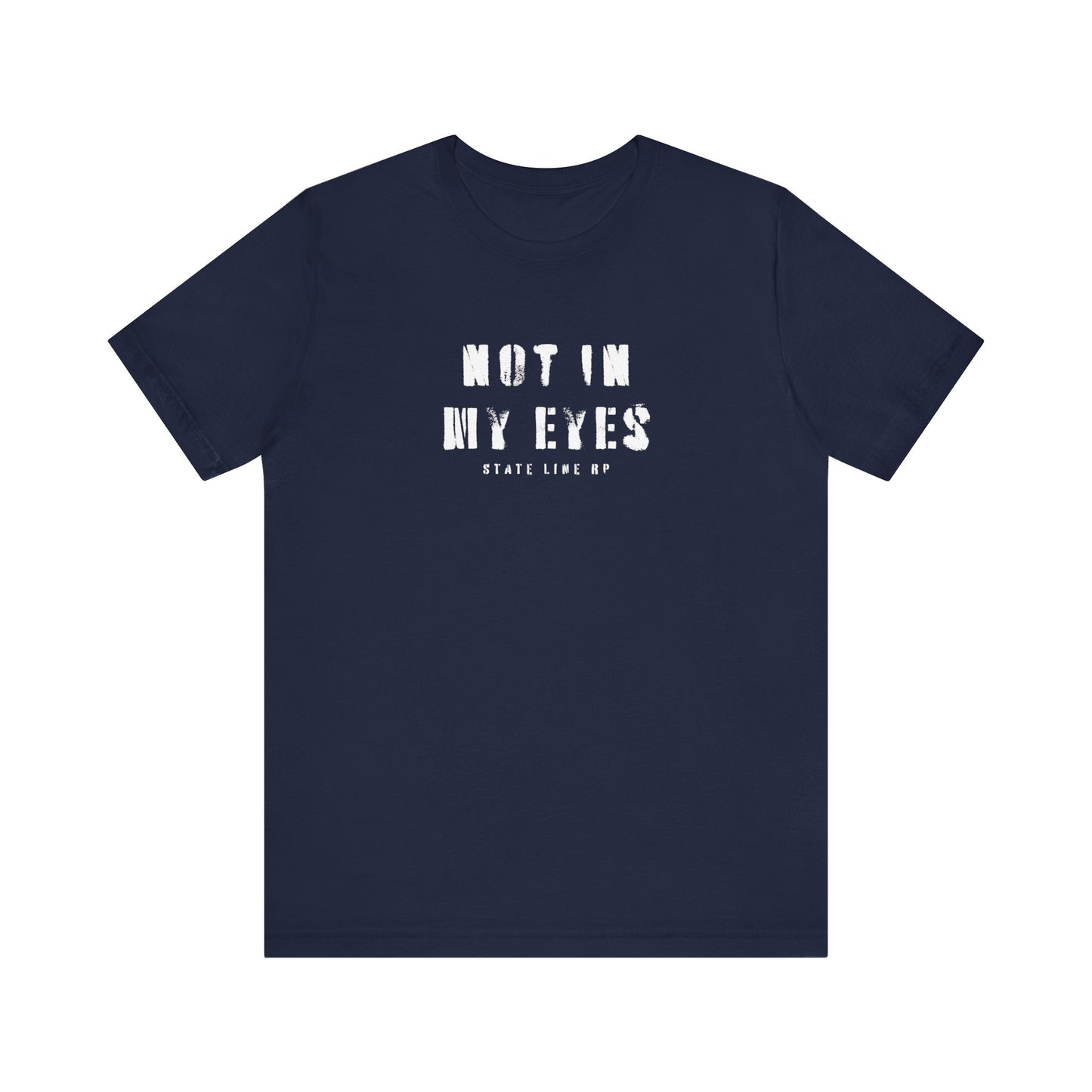 NOT IN MY EYES Mens Black Tee State Line RP