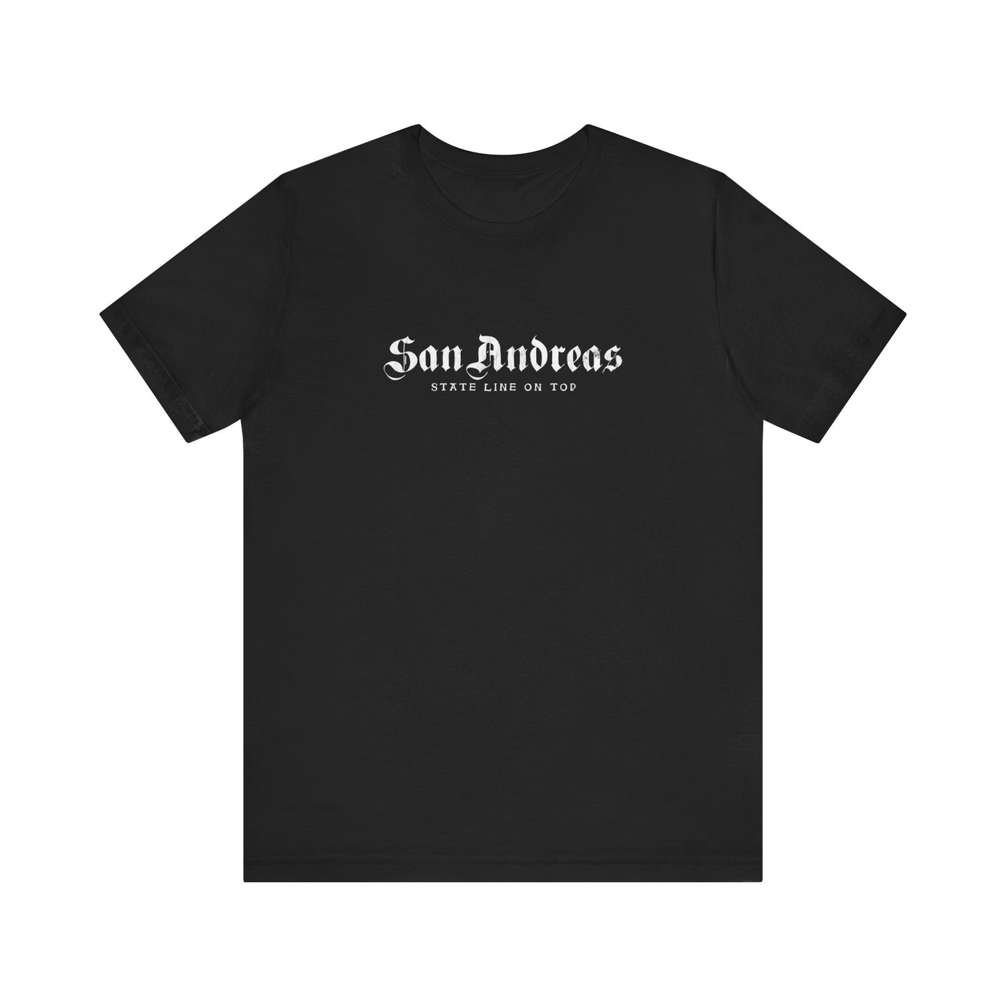 San Andreas Mens Black Tee State Line RP