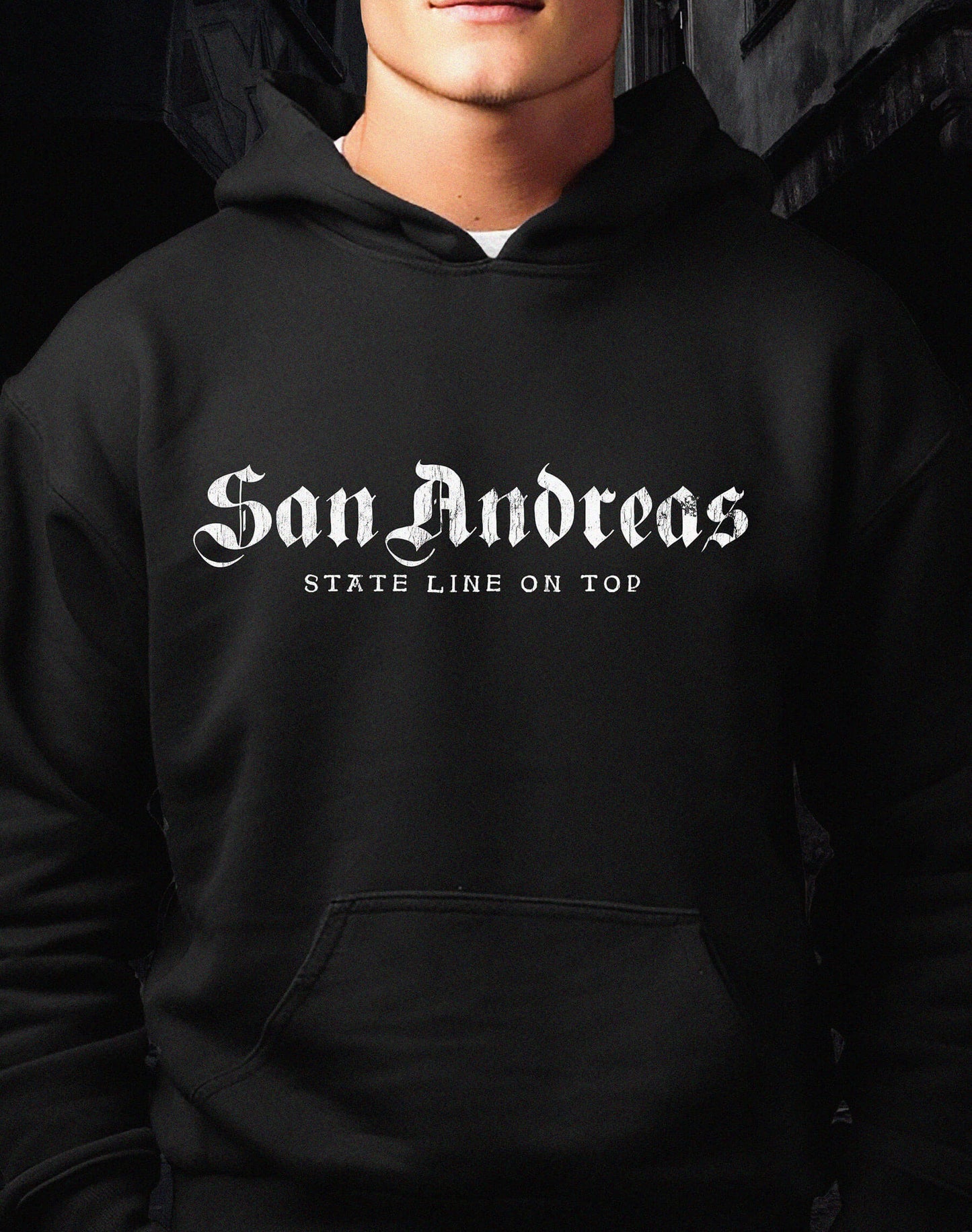 Gamer Hoodie Mens San Andreas State Line RP